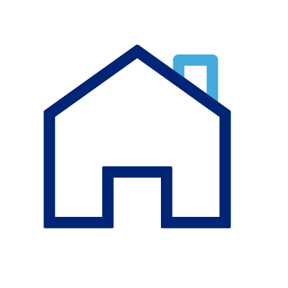 housing icon blue