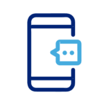 blue message icon