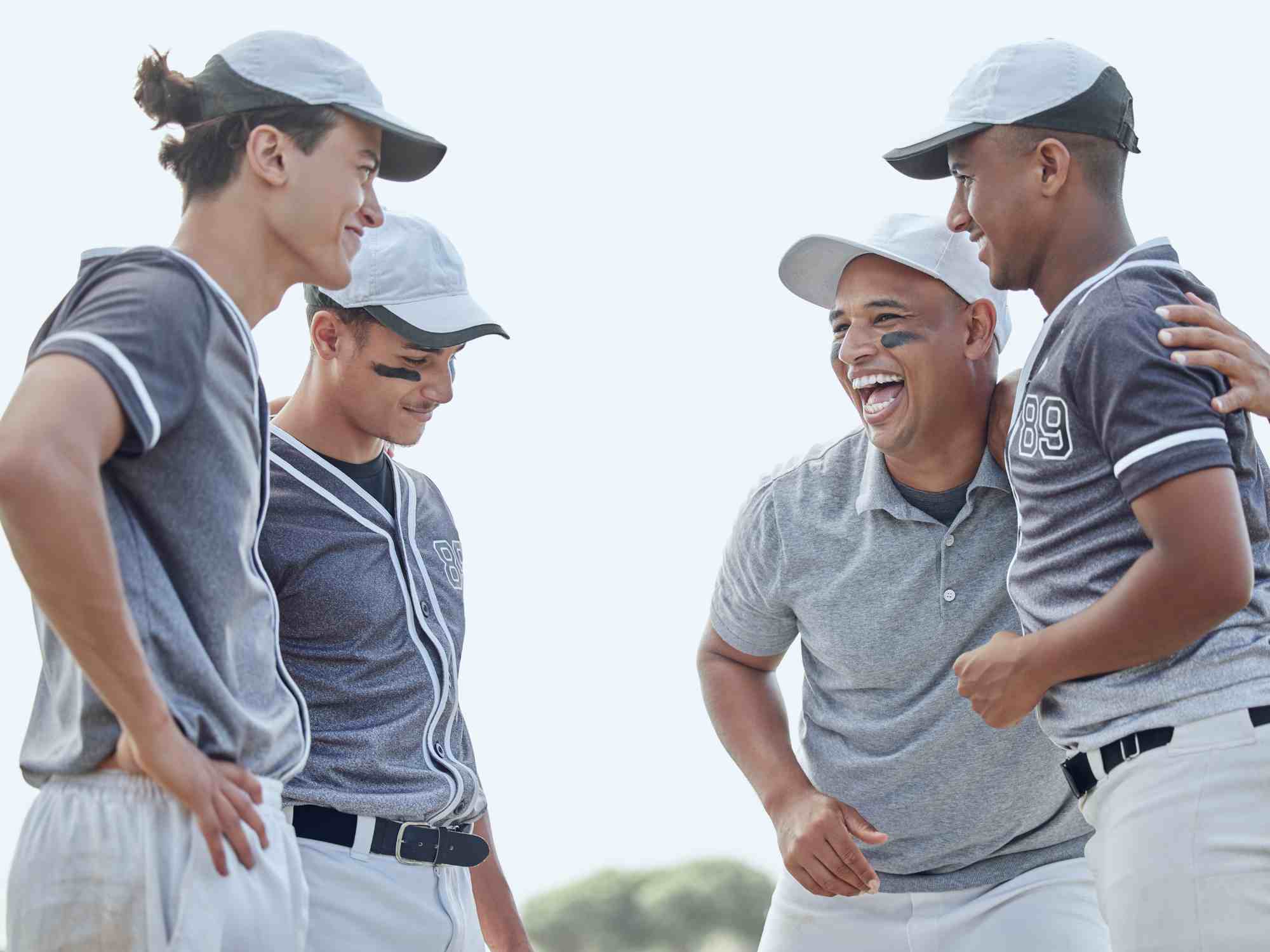 baseball coach supporting team