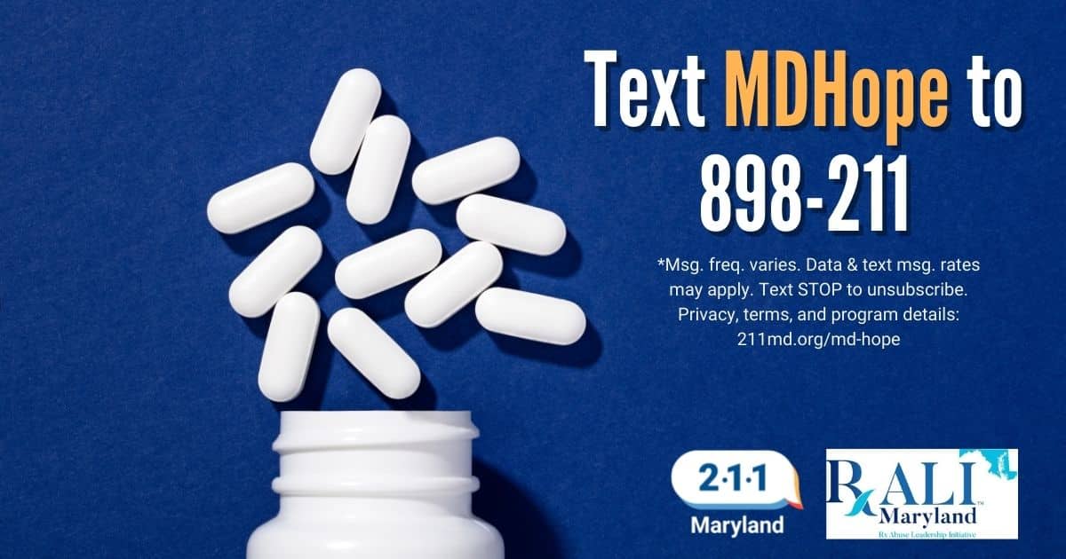 MDHope banner for texting program