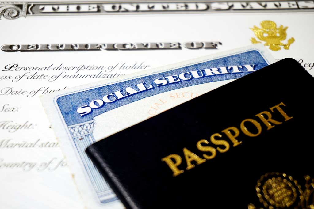 social security card and passport