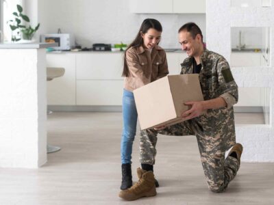 Veteran and daughter moving into new house