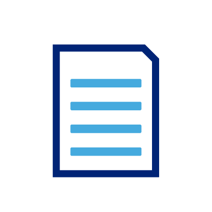 Piece of paper for blue tax icon