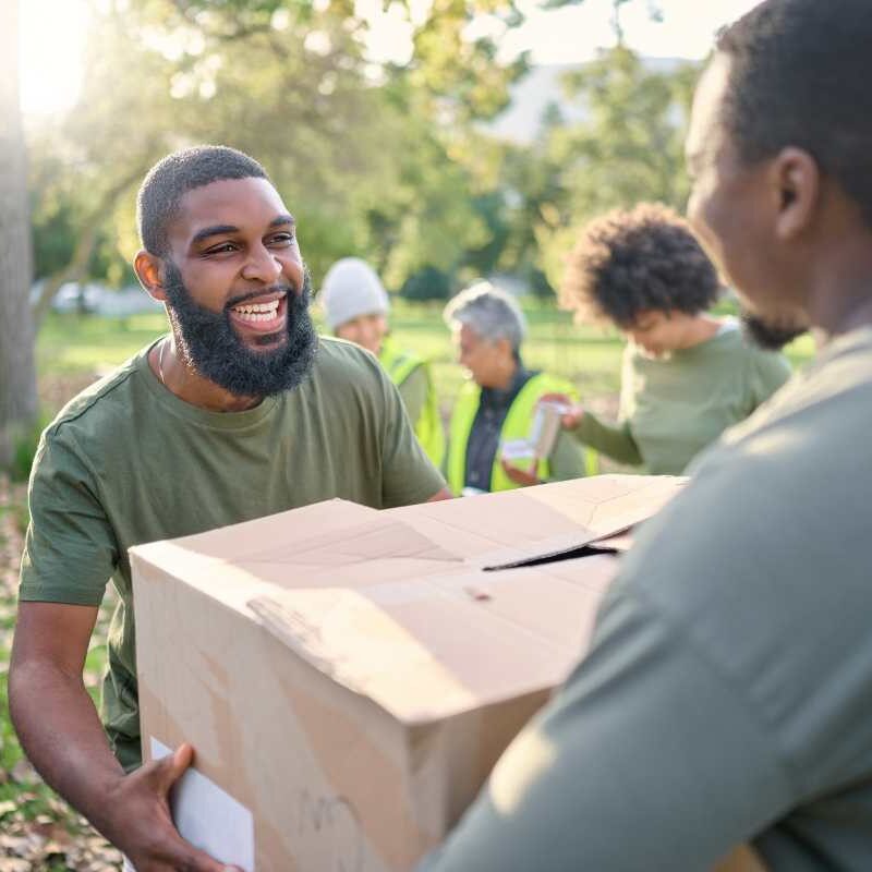 지역 사회 기부 식품 상자 지역 사회 기부 식품 상자