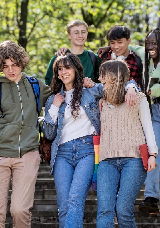 Diverse and LGBTQ teens