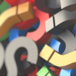 3d question marks stacked on each other