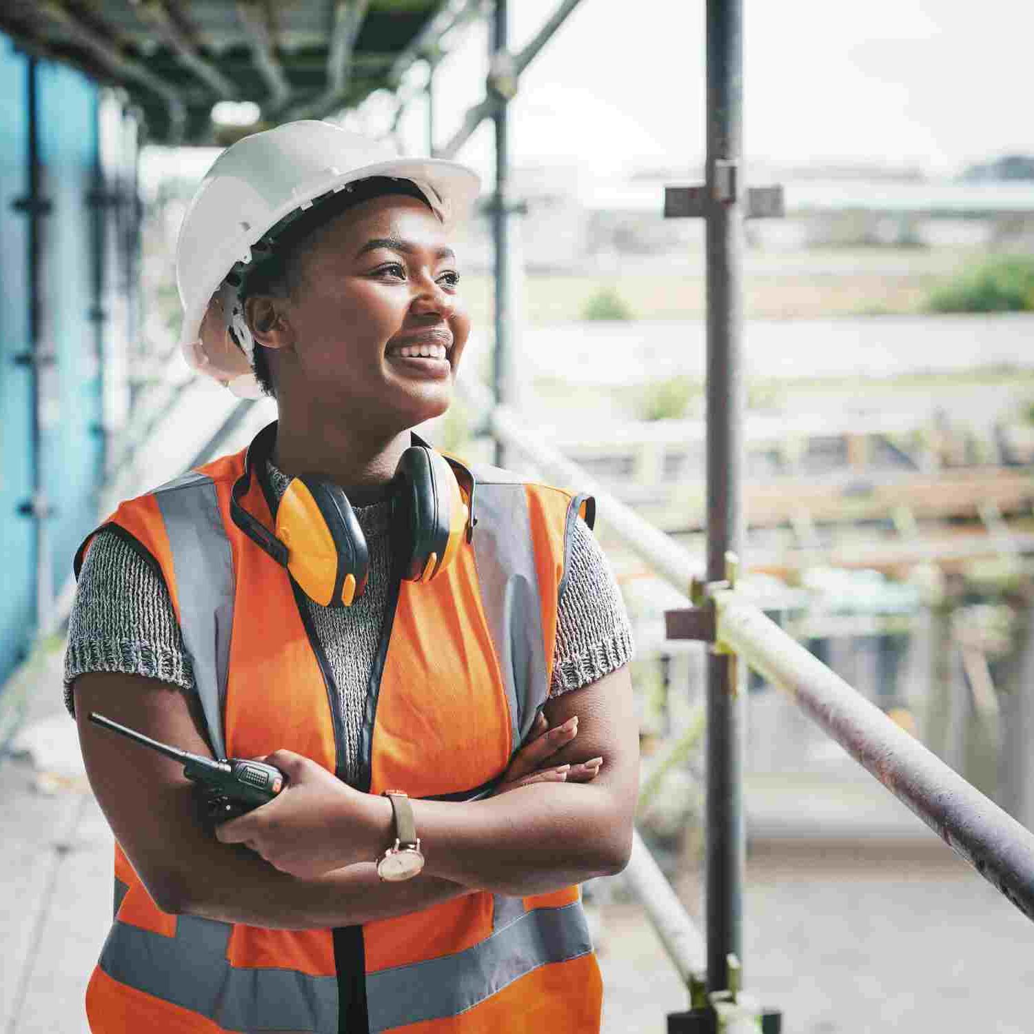 Female construction worker
