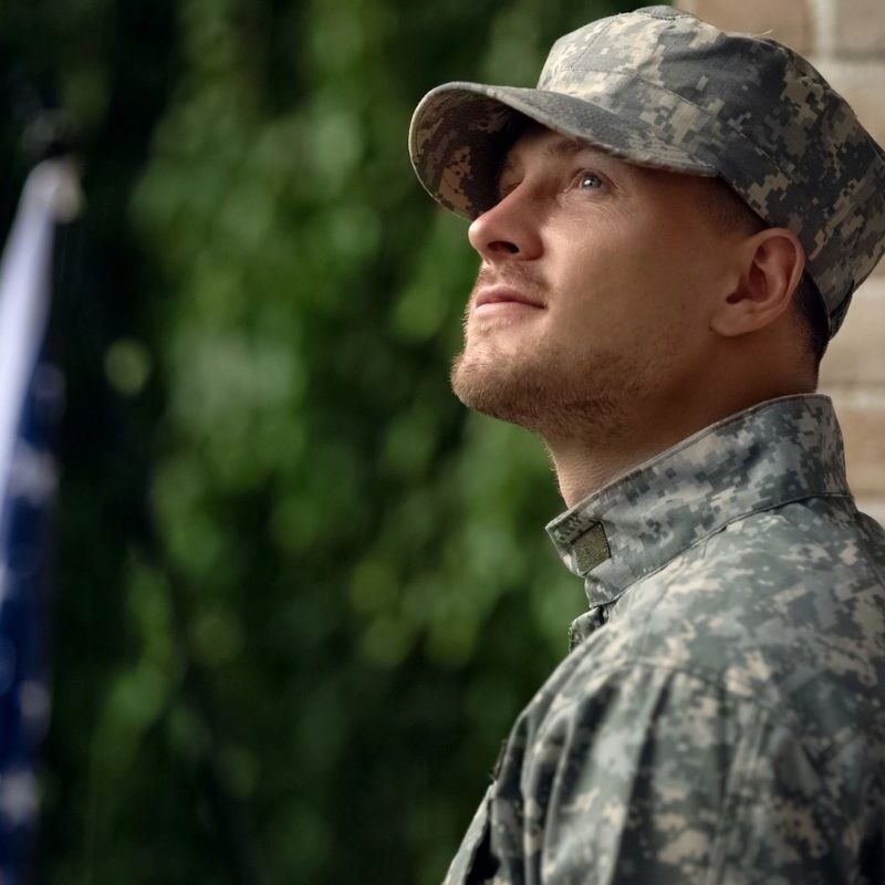 Hopeful looking veteran