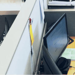 People working at a call center answering their phone calls
