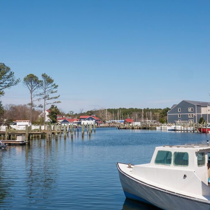 Rive de St. Michaels Maryland dans le comté de Talbot