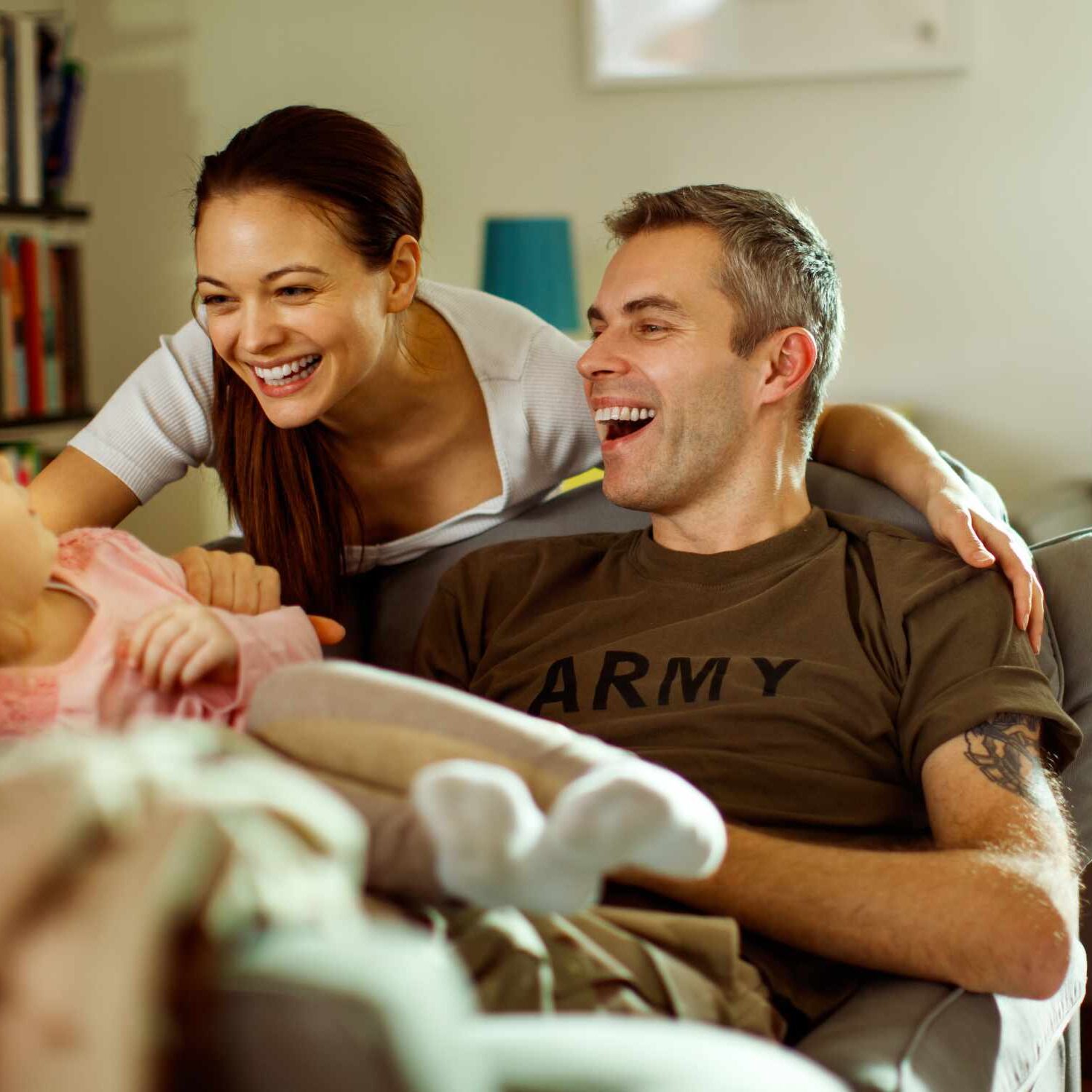 Veteran family supporting each other