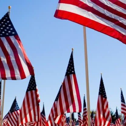 American flags