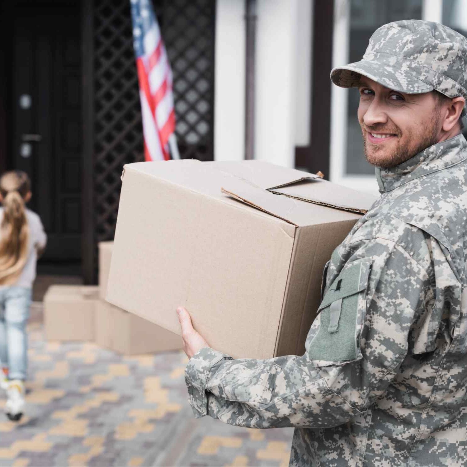 Veterano che si trasferisce in una nuova casa